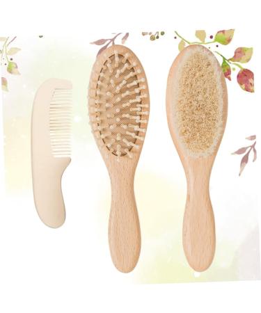 Healeved Wood Tools Scalp Massager Brush Set for Babies - Gentle Massage and Detangling Hairbrush - Buy Online on SooperMarket.com