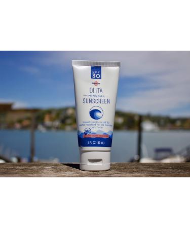 Olita SPF 30 Mineral Sunscreen Lotion - Fragrance Free, 3 oz - Broad Spectrum Protection, Chemical-Free, All-Natural, Reef Safe, Organic, Water-Resistant - Buy Online on SooperMarket.com