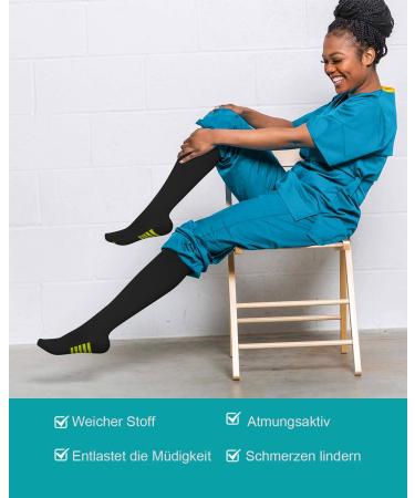 Blongw Compression Stockings for Men - 6 Pairs of Support Knee Socks for Sports Flight & Travel - XL Size - Buy Online on SooperMarket.com