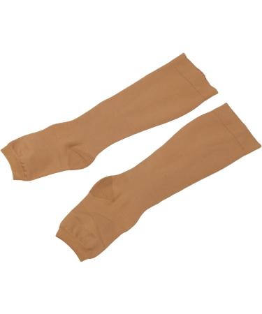 Shop Compression Stockings with Zipper - Open Toe Calf & Knee Socks (L) | Comfortable & Supportive International Shipping - Buy Online on SooperMarket.com