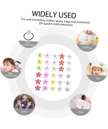 EXCEART 2pcs 1 12pcs Clothing Accessories Knitted Flower Charm Child Crochet Hair Accessories Yarn Purple Greenx2pcs 5X5X1CMx2pcs - Buy Online on SooperMarket.com