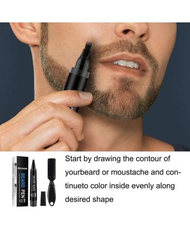 Nevay Bart Fill Pencil Set - Waterproof Beard & Mustache Coloring Tool | Deluxe Fill Pin & Brush for Realistic Contouring - Buy Online on SooperMarket.com