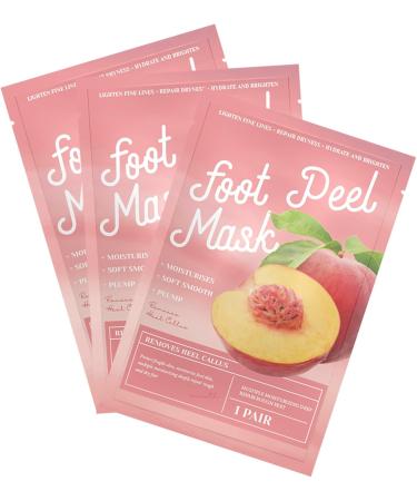 3 Pair Foot Peeling Mask Socks - Moisturizing Foot Mask for Dry & Cracked Feet - Easy Corn Removal - Foot Spa Treatment for Men & Women - Buy Online on SooperMarket.com