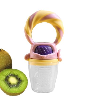 Buy Fruit Pacifier Feeding Silicone Teether | Safe Soft Silicone Feeder for Fruits & Vegetables - Shenrongtong Pink - Buy Online on SooperMarket.com