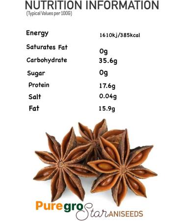 PureGro STAR ANISEEDS 150g 100% Natural Quality Product. - Buy Online on SooperMarket.com
