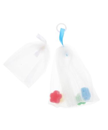 WOONEKY 2pcs Foaming Net Mesh Soap Holder Cleaning Soap Foaming Face Bubble Mesh Pouches or