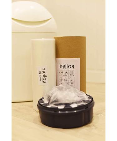 Melloa Refill Film for Tommee Tippee Sangenic Tec - Compatible Twist & Click Cassettes | 200m 200 Pieces (1 Pack) - White - Buy Online on SooperMarket.com
