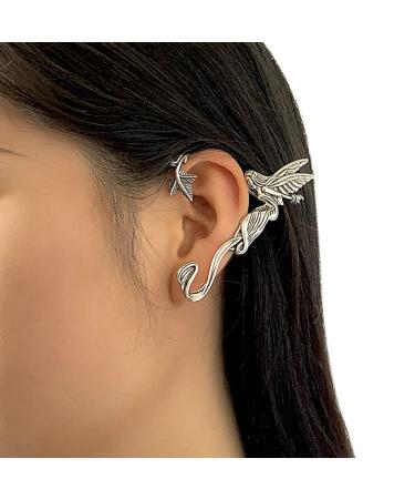 Wiwpar Silver Gothic Retro Demon Angel Fairy Ear Cuff - Halloween & Cosplay Jewelry for Women - Buy Online on SooperMarket.com