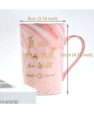 Shop Bokalaka Pink Ceramic Coffee Cup for Mom - Perfect Mother's Day Gift | 400ml with Lid Spoon & Gift Box - Best Mom in the World! - Buy Online on SooperMarket.com