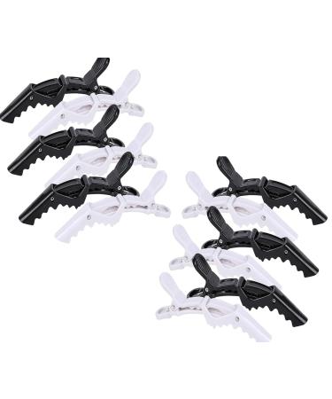 Hair terminals hair clips hairdresser clips combi-clip hairdresser compartment clamps made of plastic professional styling hair clips for women hair clips hairdresser 12pack plastic hair clip white + black