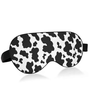 Haskirky Light Blocking Eye Mask Breathable and Adjustable Adult Men and Women Travel on Business Trips Yoga Meditation Light Smooth Comfortable Eye Mask Office Deep Sleep Goodies Funny Cow