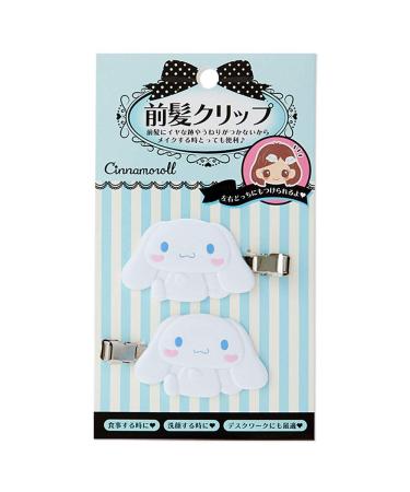 Sanrio N-1606-950181 Cinnamoroll Bangs Clip  Approx. 2.4 x 0.4 x 1.2 inches (6 x 1 x 3 cm)  ABS Resin  Set of 2