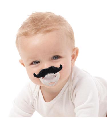 Jomewory mustache pacifier 0-6 months jaw-friendly pacifier cute kissible mustache pacifier for babies and toddlers unisex