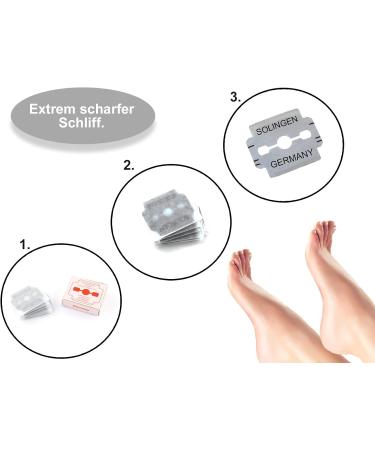 Callus Planer Blades - 50 Solingen Replacement Blades for Effective Callus Removal | Buy Online Internationally - Buy Online on SooperMarket.com