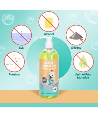 Nobleza Puppy Shampoo - Mild Safe & Non-Toxic Dog & Cat Shampoo for Smooth Fur & Odor Control with Coconut Fragrance (500ml) - Buy Online on SooperMarket.com