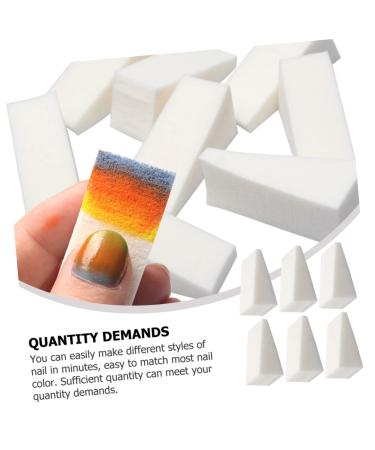 NOLITOY 60 Pcs Nail Sponge Triangle Makeup Tools | Nail Art Design Gradient Sponge | Soft Manicure Powder Puff & Nail Brush | Perfect for DIY Nail Art - Buy Online on SooperMarket.com