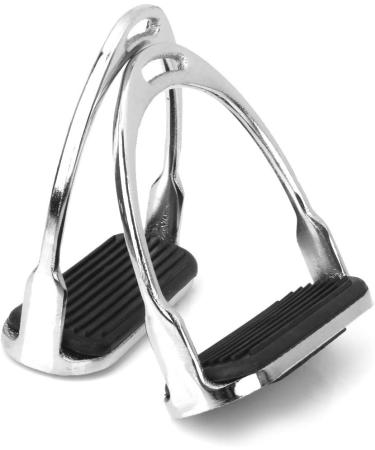 ZXAZX Lightweight Safety Irons Stirrups with Black Rubber Treads - Horse Riding Equestrian Accessories - Buy Online on SooperMarket.com