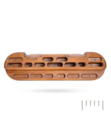 Yes4All Wooden Hang Board/Climbing Board for Doorway - Hand Strengthener Equipment for Training Finger, Grip and Pull Up D. Espresso