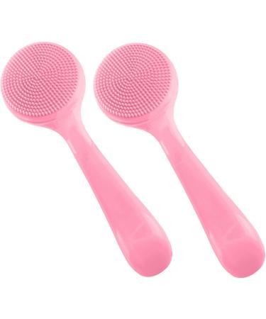 Shop Wllhyf 2er-Pack Soft Silicone Manual Face Cleaning Brush - Blackhead Remover Peeling Pad (Pink) - International Shipping Available - Buy Online on SooperMarket.com