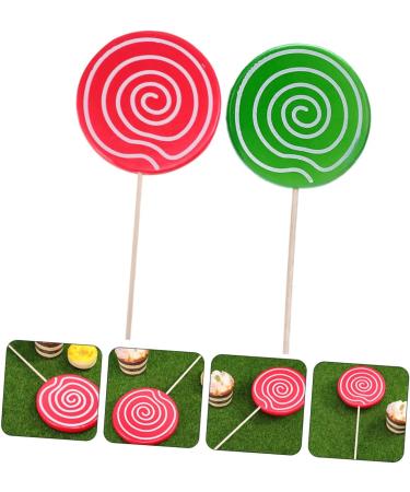 Alipis 4 Pcs Fake Lollipop Props Decor Christmas Lollipop Props Giant Prop Giant Candy Peg with Hook Realistic Candy Props Kid Toys Lollipop Cake Decorations Child Wooden Ornaments Drinks - Buy Online on SooperMarket.com
