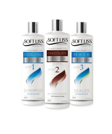 Brazilian Keratin Soft Liss Chocolate Kit 8oz - Best Hair Treatment for Smooth Shiny Hair | International Shipping Available - Buy Online on SooperMarket.com