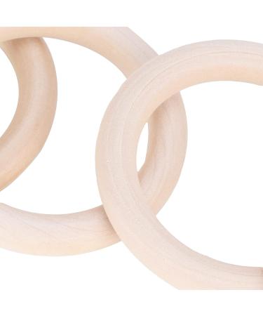 20 Pcs Baby Wooden Rings - Natural 65mm Tinkering Circles for DIY Crafts & Art | Unfinished Wood Rings for Childhood Projects - Buy Online on SooperMarket.com