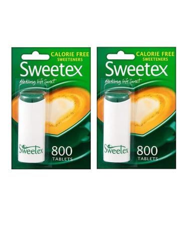 Sweetex Sweeteners Calorie Free | Sugar Substitute | Zero Sugar Maximum Taste | 800 Mini Tablets Per Pack | Pack of 2 (1600)