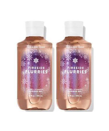 Bath and Body Works Fireside Flurries Shower Gel Gift Sets 10 Oz 2 Pack (Fireside Flurries)