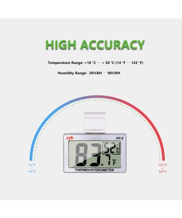LCD Digital Reptile Thermometer Hygrometer - Ideal for Reptile Terrariums - Works with Heat Pads - Perfect for Turtles, Snakes, Lizards, Frogs, Spiders, and Plants - Buy Online on SooperMarket.com