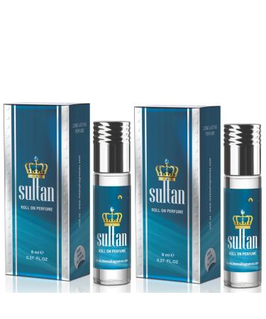 BlueQueen Sultan Roll On Perfume Alcohol Free Long Lasting Jasmine Perfume for Women and Men | Hypoallergenic Travel Size Jasmine Oil Perfume Roll On - 8Ml - Pack of 6 - Buy Online on SooperMarket.com
