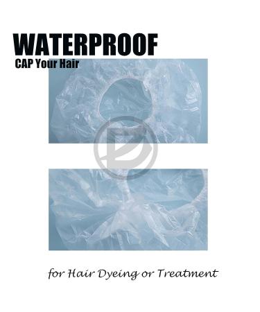50 PCS Waterproof Disposable Shower Caps for Women and Men - Clear Plastic Hair Cap for Bath, Dye, Deep Conditioning - Portable for Spa, Hotel, Travel - Buy Online on SooperMarket.com