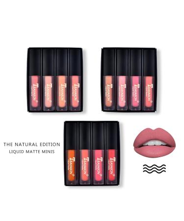 4 Pieces Waterproof Matte Liquid Lip Gloss - Non-Stick Durable Lipstick for Makeup Lovers | #01 - Buy Online on SooperMarket.com