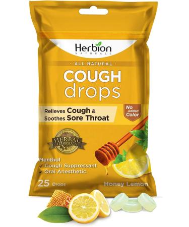 Herbion Naturals Cough Lozenges with Natural Honey Lemon Flavour 25 Lozenges - Relieves Cough Clears Nasal Congestion Soothes Sore Throat For Adults and Children 12 years and above (Pack of 5 125 Lozenges) - Buy Online on SooperMarket.com