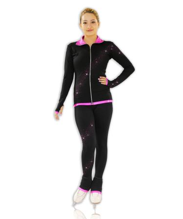 Kami-So Ice Skating Pants - Crystal Spiral Pink X-Small