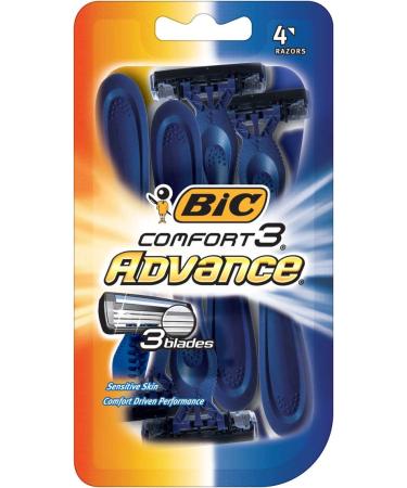 BIC Comfort 3 Disposable Razors for Men, 3 Blade For an Ultra-Soothing and Comfortable Shave, Four 6-Count Packs of Disposable Razors, 24 Piece Razor Set