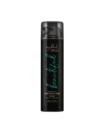 My Black is Beautiful Golden Milk Tangle Slayer Conditioning Cream, 6.3 Fl Oz  Sulfate Free Leave-In Conditioner for Type 4 Curly/Coily Hair  Formulated with Coconut Oil, Honey, and Turmeric