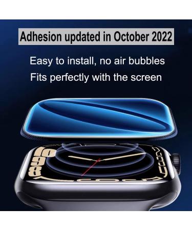 2 Pack Apple Watch Series 8/7 45mm Tempered Glass Screen Protector - Full Coverage Anti-Scratch Film for iWatch Series 7/8 (45mm Black) - Buy Online on SooperMarket.com