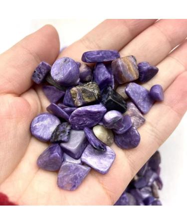 Natural Crystals and Stones 100g 9mm-12mm Natural Purple Charoite Crystal Gravels Polishing Stone Chips for Home Decoration for Decoration FZUGEDRLI