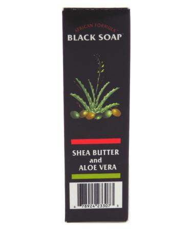 African Formula Black Soap 3.5oz with Shea Butter & Aloe Vera (6 Pack) - 103ml x 6 - Buy Online on SooperMarket.com