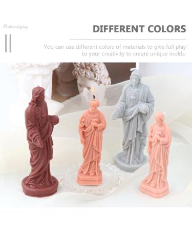 NUOBESTY 5pcs DIY Mold for Candle Votive Candles Scented DIY Supplies Jesus Craft Mold Molds for Candle Making Flower Stickers Jesus Candle Molds Hand Mold White Suite 3D Soap Silica Gel Whitex5pcs 13.5x5cmx5pcs - Buy Online on SooperMarket.com