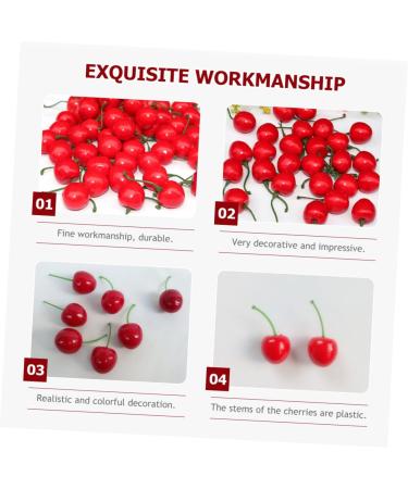 Cabilock 250 Pcs False Cherry Kids Toys Home Decor Fake Fruit Simulated Cherry Decor Fake Cherry Photo Prop for Decor Cherry Desktop Adornment Cherry Ornament Household Child Cherries Foam Redx5pcs 3x3cmx5pcs - Buy Online on SooperMarket.com
