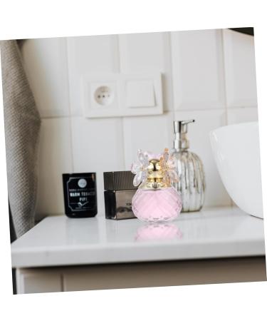 Gogogmee 1 Perfume Talco Perfumado Para Mujer Fragrance Pump Bottle Aroma Sprayer Container Vintage Aroma Container Car Scents for Women Refillable Essential Oil Sprayer Glass 9.00X6.00X6.00CM Pink - Buy Online on SooperMarket.com