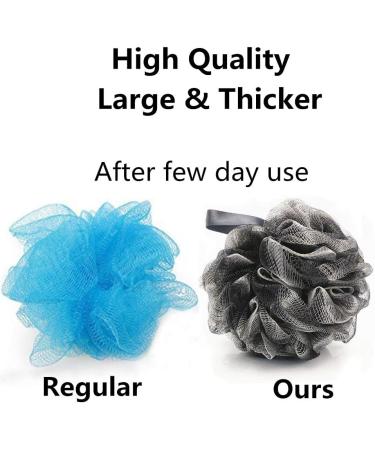 3 Pack JollyJelly Bath Shower Sponge - Double Mesh Body Scrubber Brush for Women & Men | Exfoliating Luffa for Smooth Skin | 60g Each - Buy Online on SooperMarket.com