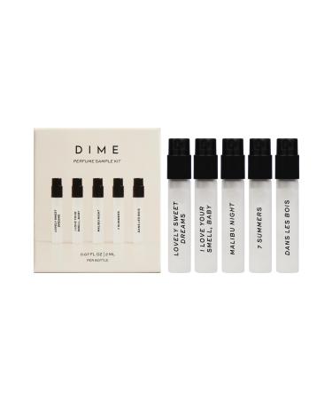 DIME Beauty Perfume Sampler Hypoallergenic Clean Perfumes Eau de Toilette For Women (Set of 5 2 ml)