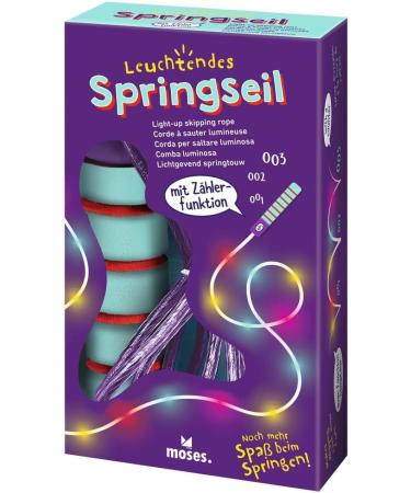 Luminous Adjustable Skipping Rope with LED Lights - Multi-Colored 3 Light Modes & Counter | Moses 38137 - International Shipping Available - Buy Online on SooperMarket.com