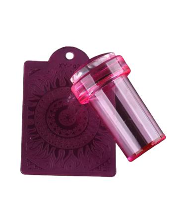 SANWOOD Nail Art Stamp Portable Reusable Nail Tool Stamp Seal for Fingernails Nails Manicure Tools Red