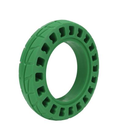 minifinker Electric Scooter Tire, Wheel Tyre Wearable Inflation Free Explosion Proof Replacement Pressure Resistant for 10 Inch Scooters Green