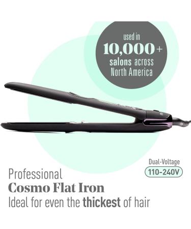Professional Series Ultra-Smooth Cosmo Flat Iron for Thick Hair | MINT Salon-Grade Ionic Hair Straightener | Travel-Friendly Dual Voltage - Buy Online on SooperMarket.com