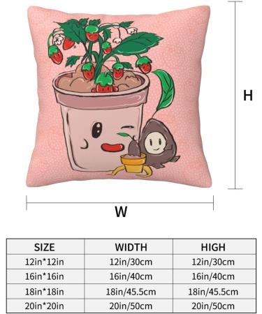 YYHHAOFA Sunflower Seeds and Strawberries Picture Universal Pillowcase for All Seasons 18"x18" : Soft and Comfortable Suitable for car Sofa Black 18 x 18-Inch - Buy Online on SooperMarket.com