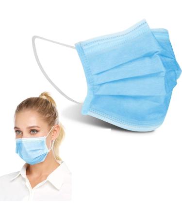 FARIL 100 PCS 3-Layer Protective Disposable Face Masks | Breathable with Elastic Earloops | UK Seller - Buy Online on SooperMarket.com